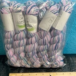 10 NWT (~500g total) 100% Cotton Variegated Hanks in Color: Sea Anemone 50g ea